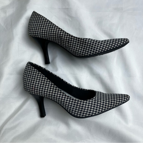 Comfort Plus houndstooth Pointy Pump Heels Size 7 - Picture 2 of 6